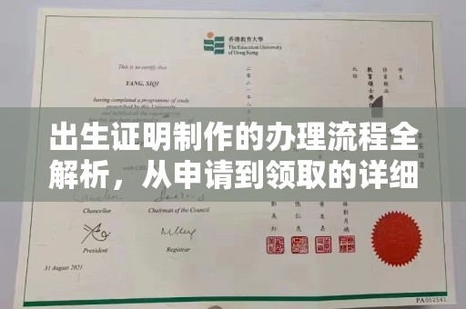 开原出生证明制作的办理流程全解析，从申请到领取的详细指南