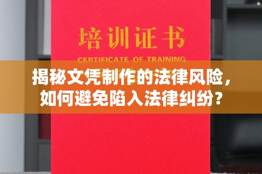 开原揭秘文凭制作的法律风险，如何避免陷入法律纠纷？