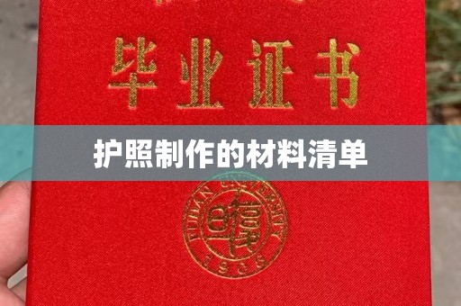 开原护照制作的材料清单